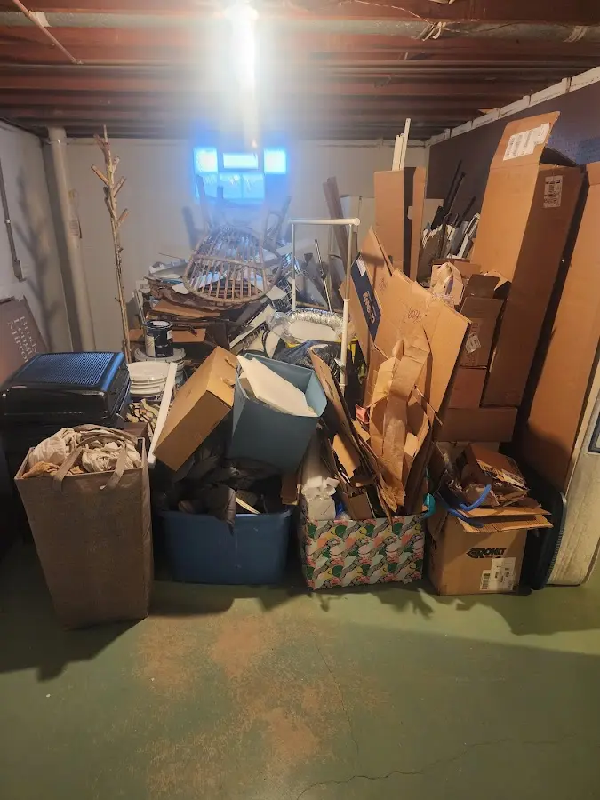 Roll-off dumpster container at job site for 20 Yard Dumpster Rental in Dingman